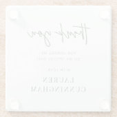 Moderne eenvoudige minimalistische camera Hartelij Glazen Onderzetter (Achterkant)