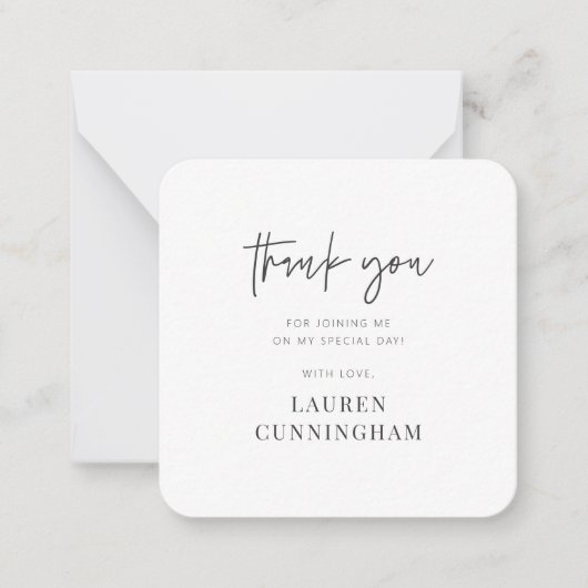 Moderne eenvoudige minimalistische camera Hartelij Notitiekaartje (Voorkant)