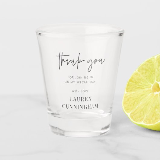 Moderne eenvoudige minimalistische camera Hartelij Shot Glas (Voorkant)