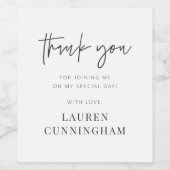 Moderne eenvoudige minimalistische camera Hartelij Wijn Etiket (Enkel label)