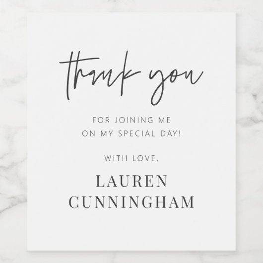 Moderne eenvoudige minimalistische camera Hartelij Wijn Etiket (Enkel label)