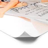 Moderne Eenvoudige Minimalistische Chic Trouw Dank Poster (Hoek)