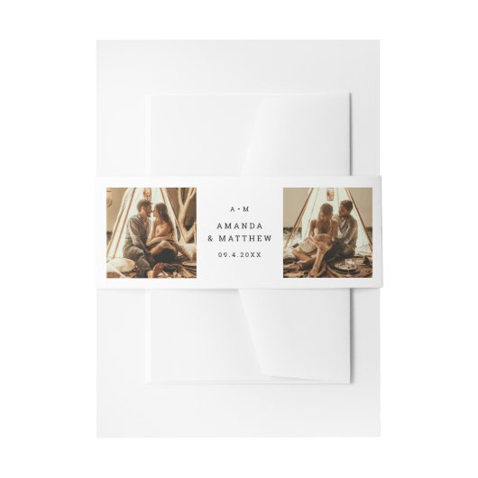 Moderne eenvoudige minimalistische collage foto br uitnodigingen wikkel (Voorkant Voorbeeld)