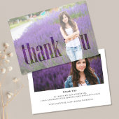 Moderne eenvoudige minimalistische dank u typograf bedankkaart