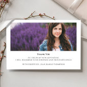 Moderne eenvoudige minimalistische dank u typograf bedankkaart