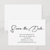 Moderne, eenvoudige minimalistische elegante kalli save the date (Voorkant / Achterkant)
