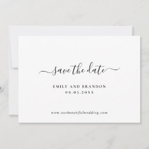 Moderne Eenvoudige Minimalistische Elegante Trouwd Save The Date