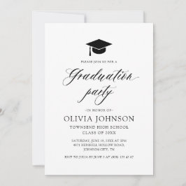 Moderne Eenvoudige Minimalistische Foto Graduation Kaart