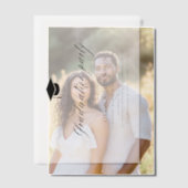 Moderne Eenvoudige Minimalistische Foto Graduation Vellum Uitnodigingen (Offset (Koppel))