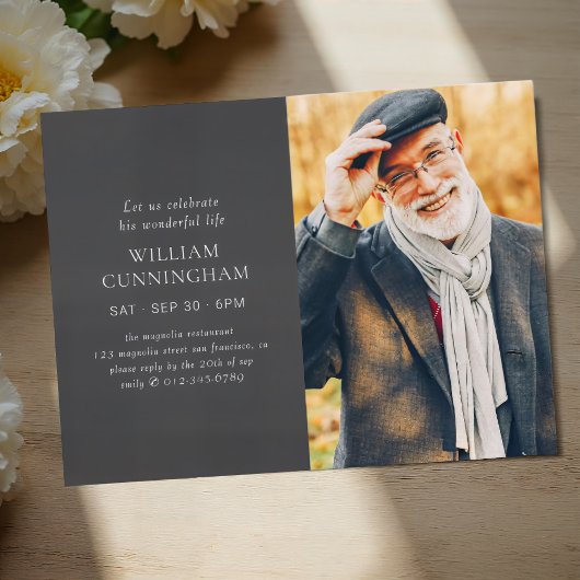 Moderne Eenvoudige Minimalistische Foto om Zijn Le Briefkaart