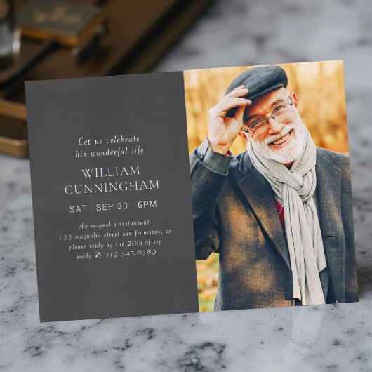 Moderne Eenvoudige Minimalistische Foto om Zijn Le Briefkaart