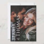 Moderne eenvoudige minimalistische foto twee verba save the date (Voorkant)