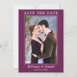 Moderne, eenvoudige, minimalistische fotobehuizing save the date