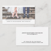 Moderne eenvoudige minimalistische fotografie visitekaartje (Voorkant / Achterkant)