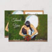 Moderne, eenvoudige minimalistische fotoliefdeshar bedankkaart (Voorkant / Achterkant)