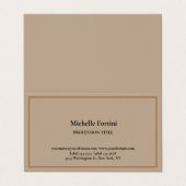 Moderne, eenvoudige minimalistische glans visitekaartje (Buitenkant ongevouwen)