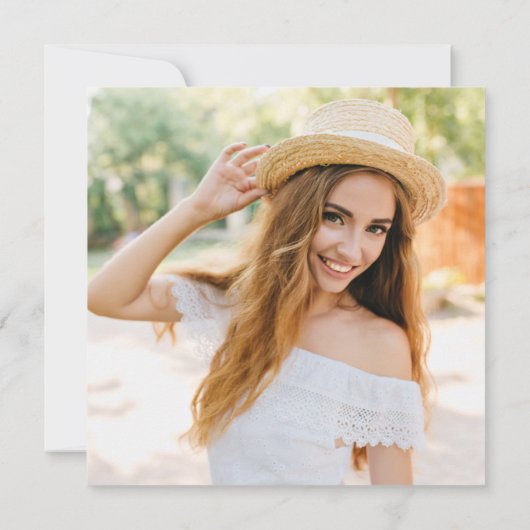 Moderne eenvoudige, minimalistische gouden Afstude Bedankkaart (Achterkant)