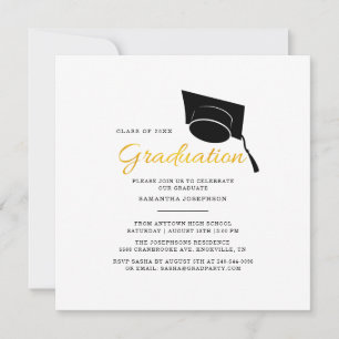 Moderne Eenvoudige Minimalistische Graduation Part Kaart