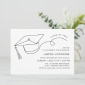 Moderne Eenvoudige Minimalistische GraduPartij Kaart (Staand voorkant)