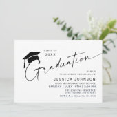 Moderne Eenvoudige Minimalistische GraduPartij Kaart (Staand voorkant)