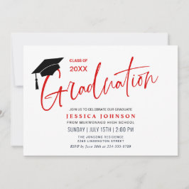 Moderne Eenvoudige Minimalistische GraduPartij Kaart