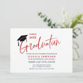 Moderne Eenvoudige Minimalistische GraduPartij Kaart (Staand voorkant)