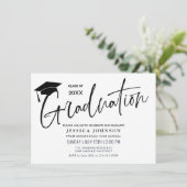 Moderne Eenvoudige Minimalistische GraduPartij Kaart (Staand voorkant)