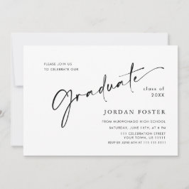 Moderne Eenvoudige Minimalistische GraduPartij Kaart