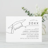 Moderne Eenvoudige Minimalistische GraduPartij Kaart (Staand voorkant)