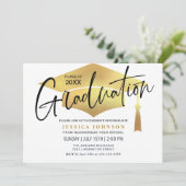 Moderne Eenvoudige Minimalistische GraduPartij Kaart (Staand voorkant)