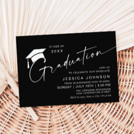 Moderne Eenvoudige Minimalistische GraduPartij Kaart