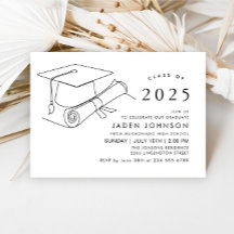 Moderne Eenvoudige Minimalistische GraduPartij