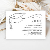 Moderne Eenvoudige Minimalistische GraduPartij Kaart