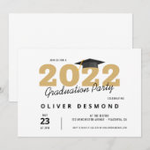 Moderne Eenvoudige Minimalistische GraduPartij Kaart (Voorkant / Achterkant)