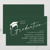 Moderne Eenvoudige Minimalistische GraduPartij Kaart (Voorkant / Achterkant)