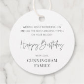 Moderne Eenvoudige Minimalistische Grafische Geluk Bedankjes Labels (Achterkant)