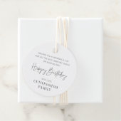 Moderne Eenvoudige Minimalistische Grafische Geluk Bedankjes Labels (In situ)