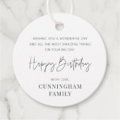 Moderne Eenvoudige Minimalistische Grafische Geluk Bedankjes Labels (Voorkant)