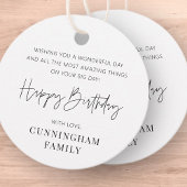 Moderne Eenvoudige Minimalistische Grafische Geluk Bedankjes Labels