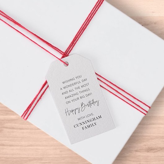 Moderne Eenvoudige Minimalistische Grafische Geluk Cadeaulabel