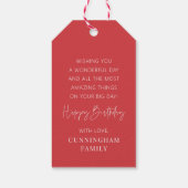 Moderne Eenvoudige Minimalistische Grafische Geluk Cadeaulabel (Achterkant)