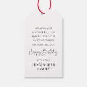 Moderne Eenvoudige Minimalistische Grafische Geluk Cadeaulabel (Voorkant)