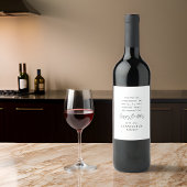 Moderne Eenvoudige Minimalistische Grafische Geluk Wijn Etiket