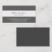 Moderne eenvoudige minimalistische grijze streep visitekaartje (Voorkant / Achterkant)