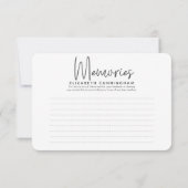 Moderne eenvoudige minimalistische herinneringsrea RSVP kaartje (Achterkant)