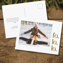 moderne eenvoudige minimalistische kerst fa la la 