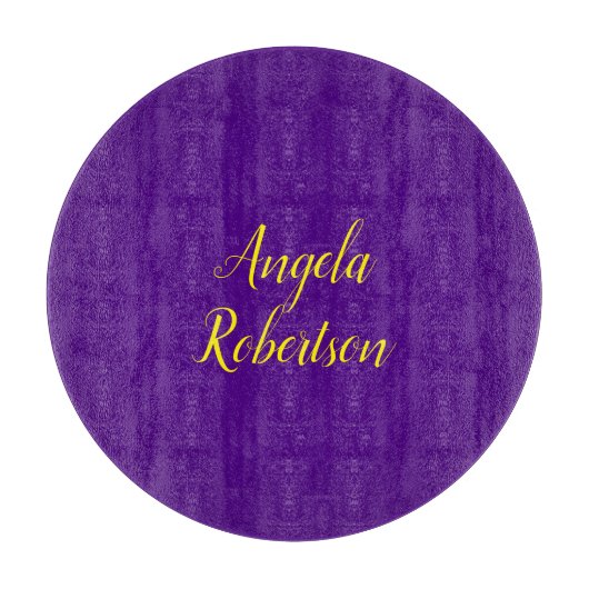 Moderne eenvoudige minimalistische naam indigo bla snijplank (Voorkant)