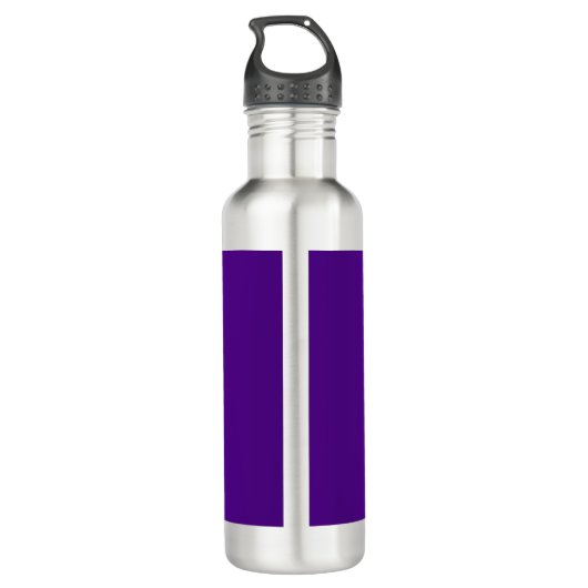 Moderne eenvoudige minimalistische naam indigo bla waterfles  (Achterkant)