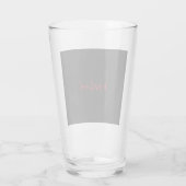Moderne eenvoudige minimalistische naam toevoegen  glas (Achterkant)