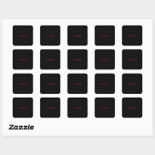 Moderne eenvoudige minimalistische naam toevoegen  vierkante sticker (Vel)